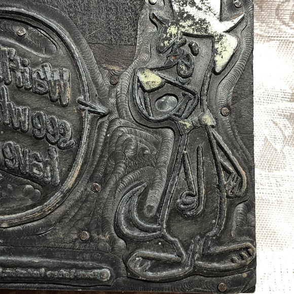 Antique Wood Print Block Huckleberry Hound Wait’ll You See What We Have In Here - Picture 6 of 7